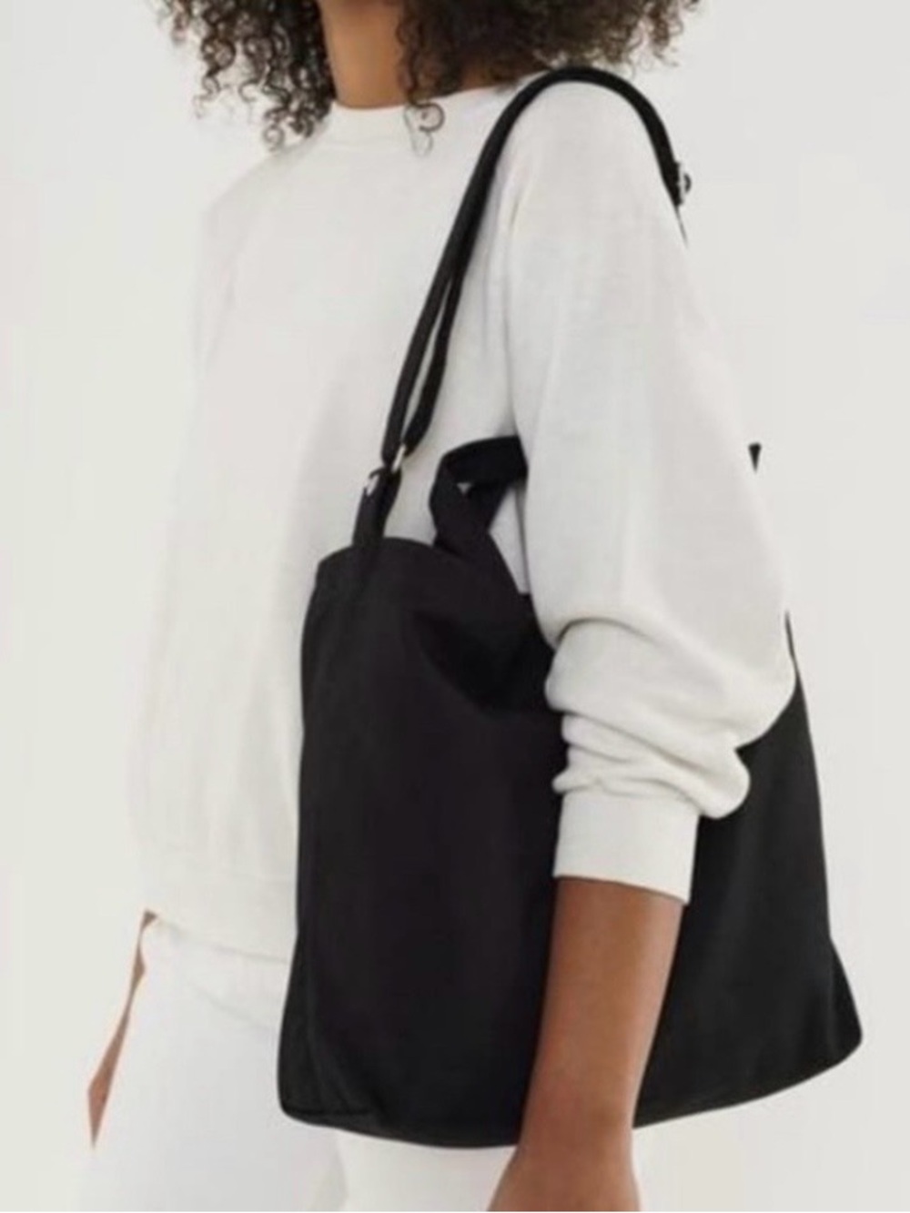 BAGGU Black Horizontal Duck Bag